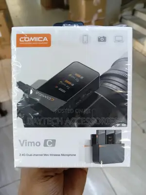 Comica Vimo C3 Dual-Channel Wireless Lavalier Microphone System.