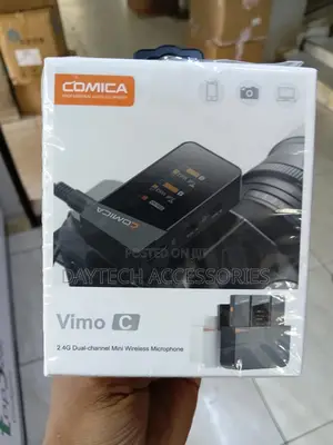 Comica Vimo C3 Dual-Channel Wireless Lavalier Microphone System.