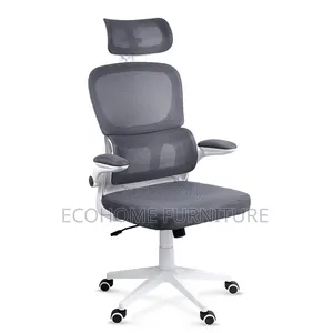 Ergonomic Desk Chair With Lumbar Support and Folding Arms Off 432 Grey