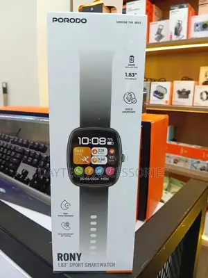 Porodo Rony 1.83′′ Sport Smart Watch - Black