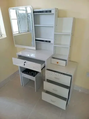 Dressing Table ; With Mirror, Drawers, Shelves and Seat