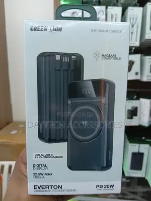 Green Lion Everton Power Bank 20,000mah With Magsafe Compatibility.