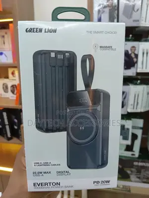 Green Lion Everton 30000mah Power Bank Pd 20w - Black