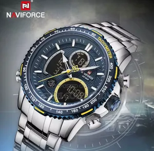 Sliver Strapped Naviforce Gents Watches