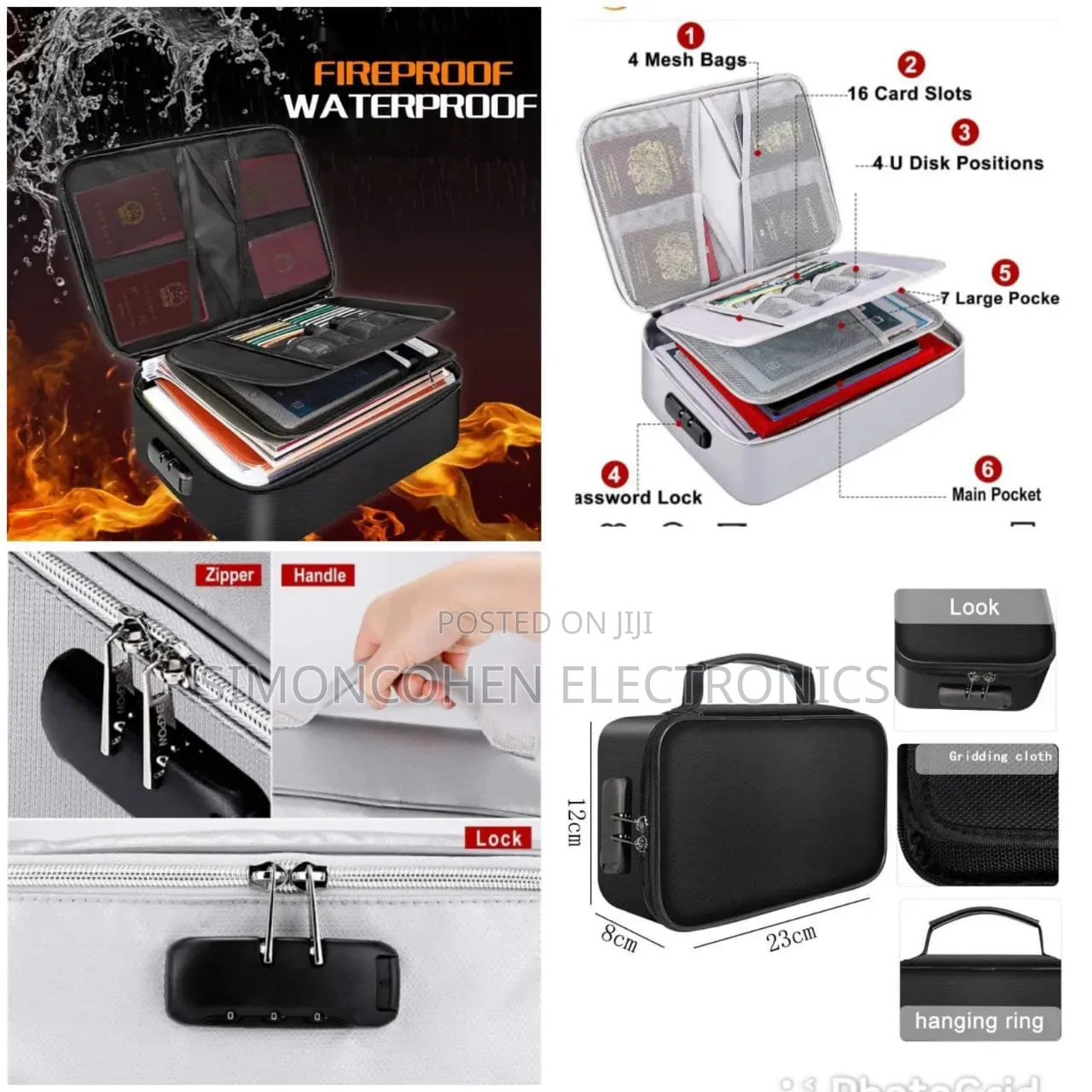 Fireproof/Water Resistant Documents Organizer