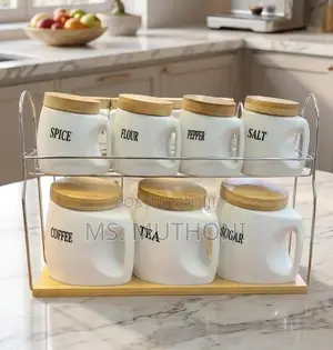 Modern Luxury 8pc -Piece Canister Set (1 Tray + 7 Canisters