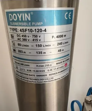 4sf10-120-4 Doyin 4000w 210m 5.5hp Hybrid Submersible Pump