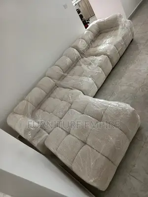 Beige Bubble L- Seat Sofa