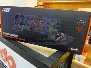 Porodo 4-in-1 Ultimate Gaming Kit RGB Membrane Keyboard - Black