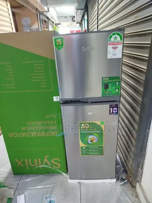 Syinix Double Door Fridge 137litres Fd180bf02k