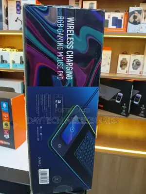Porodo Gaming RGB Mouse Pad Featuring Integrated Wireless Charging.