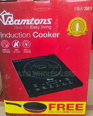 Ramtons Rm/381 Single Induction Cooker + Free Pan