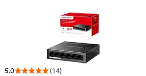 Mercusys Ms106lp 6-Port 10/100mbps Desktop Switch With 4-Port Poe+