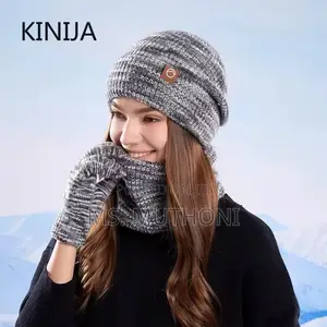 Three-Piece Knitted Winter Accessory Set