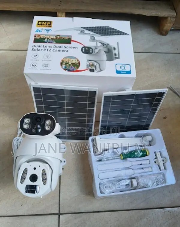 6mp Ultra Hd Solar PTZ Camera - Top Fixed + Bottom PTZ