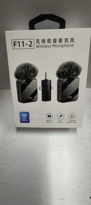 F11 Wireless Lavalier Microphone (Dual Mic Clear Audio for Recording
