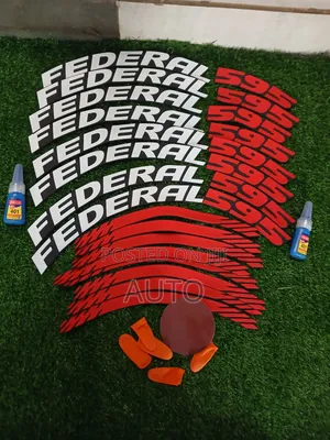 Federal Tyre Stickers Kit 595 Tire Lettering Red White Kenya