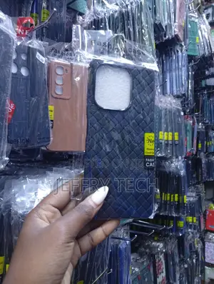 Stylish Woven-Texture Black Mobile Phone Case