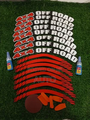 4x4 Off Road Tyre Stickers Kit Wheel Lettering Decals Kenya