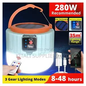 280w Portable Solar Rechargeable Led Lantern