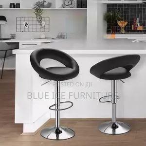 Leather Adjustable Stool -Swivel