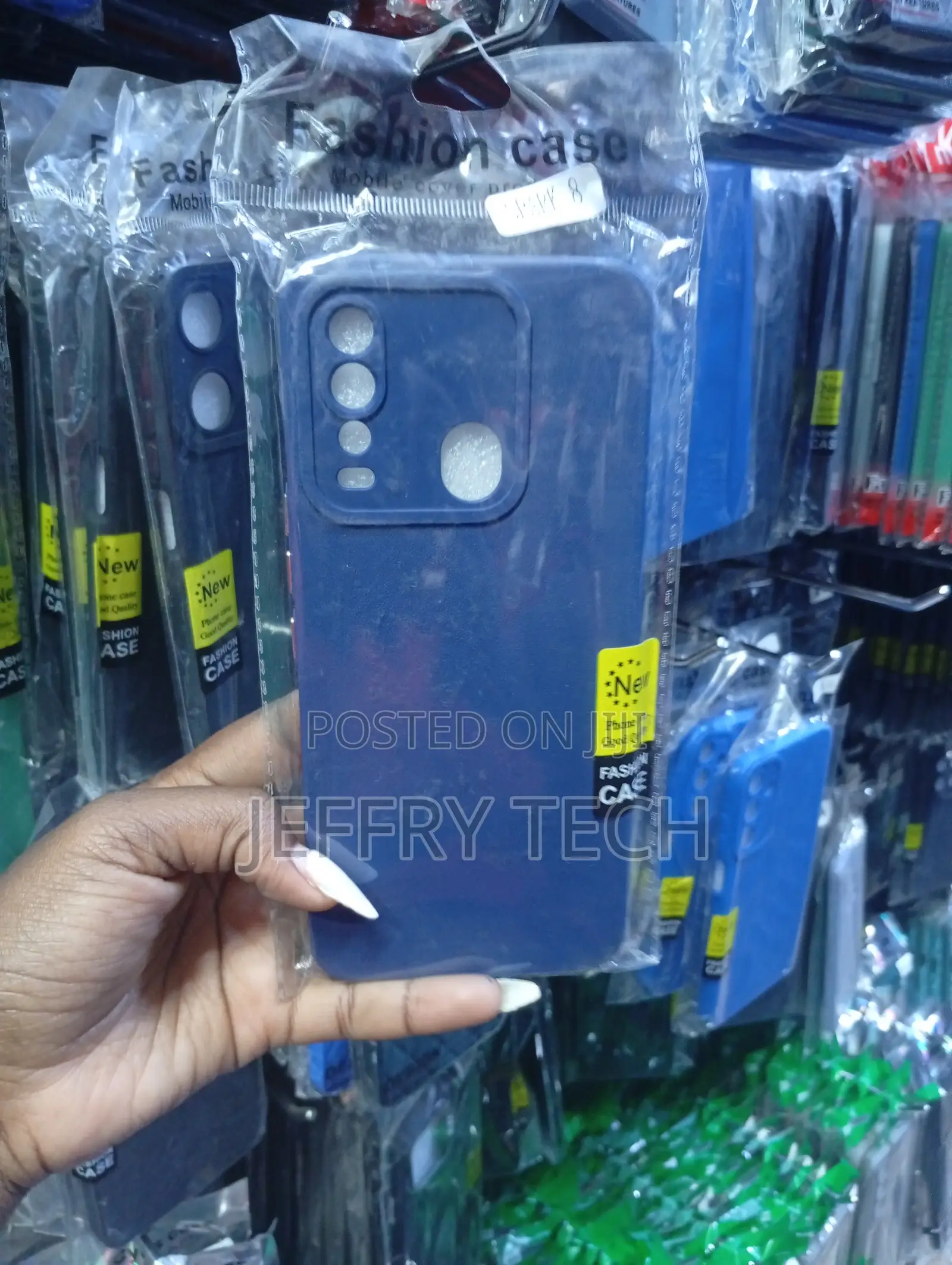 Infinix Navy Blue Protective Phone Back Case