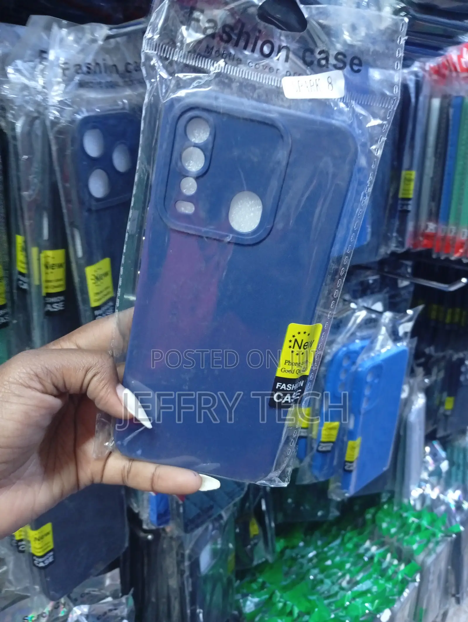 Infinix Navy Blue Protective Phone Back Case