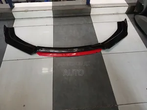 Car Front Lip Spoiler – Universal Bumper Protector (Black/Red/Silver)