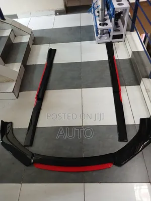 Car Universal Front Lip Spoiler + Side Skirts Kit