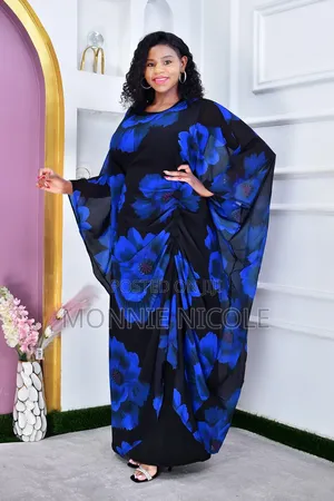 Deep Blue -Black Kaftan Trendy