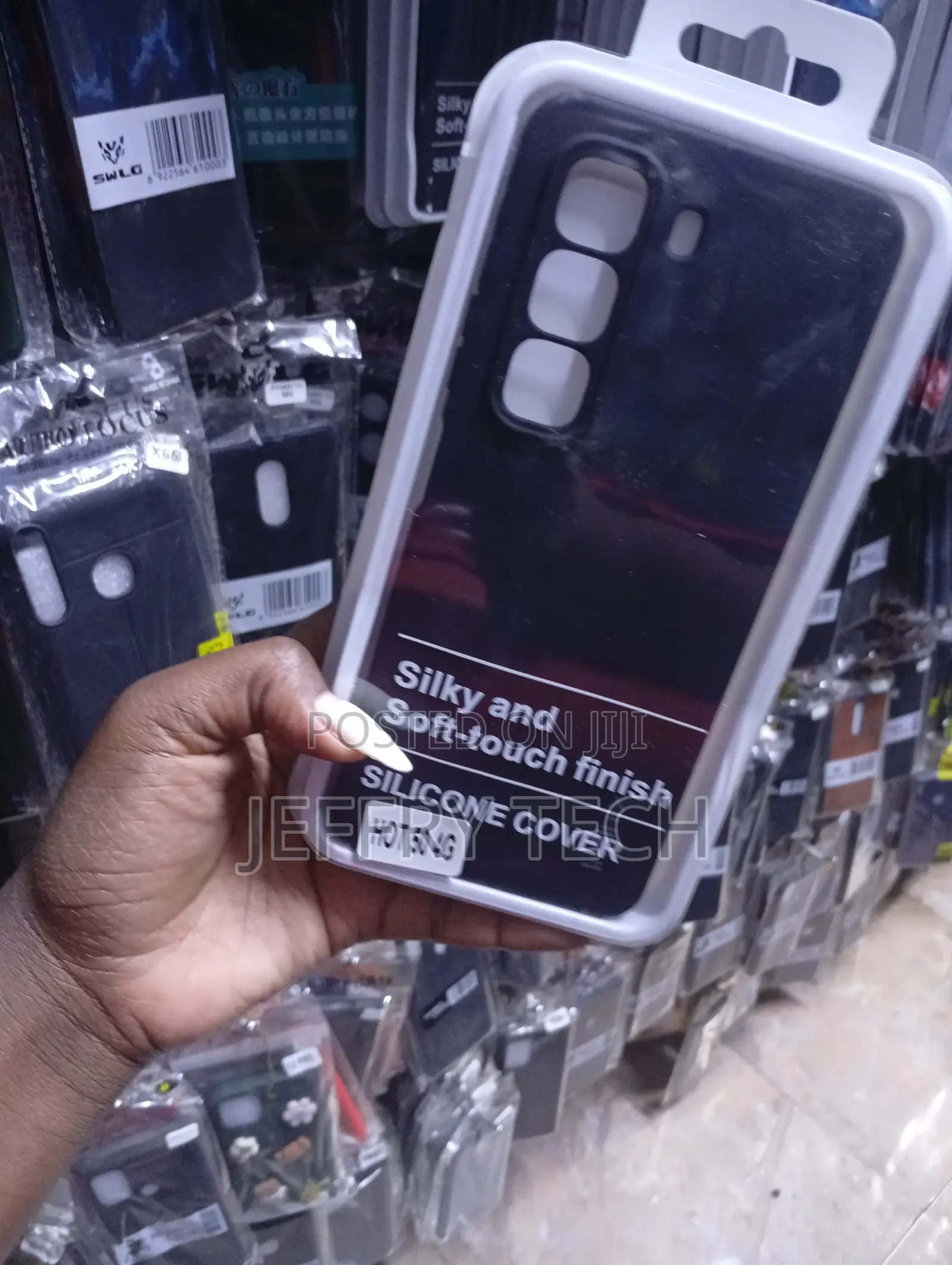 Infinix Hot 50 Matte Black Finish Silky and Soft-Touch Case
