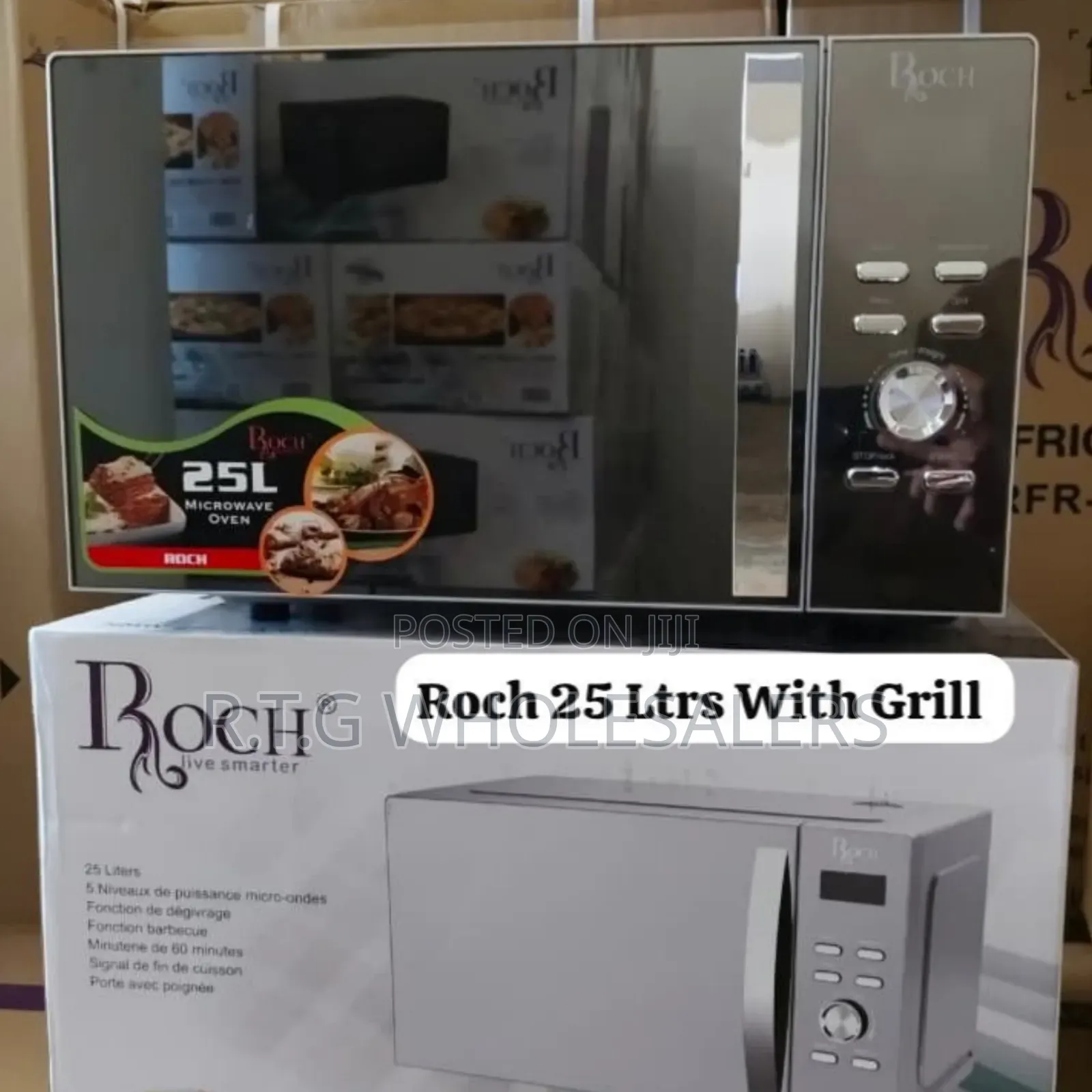 Roch 25l Grill Microwave Oven With Timer Defrost