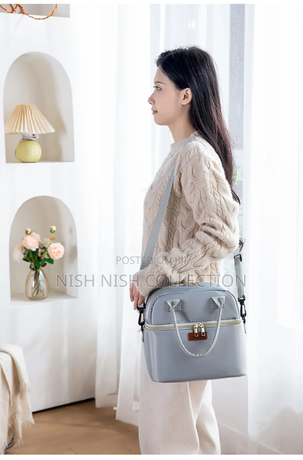 *Double Layer Insulated Lunch Bag With Removable Strap