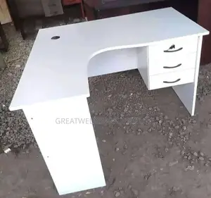 White Clerical L- Shaped Office Chair