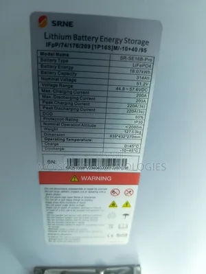 16kw 48v 314ah Srne Lithium Battery