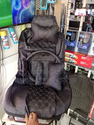 Leather Seat Cover With Matchy 2beltpad,2pillows, Steering Wheel Cover