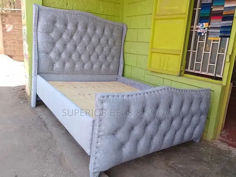 Grey Modern Chester Bed 5 by 6