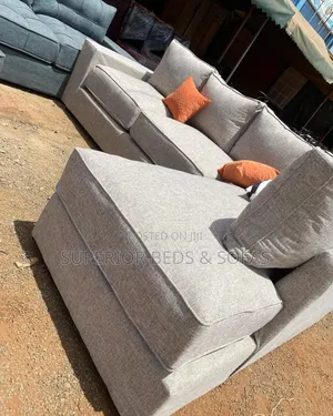 5 Seater Grey L Shape Sofa (Corner Seat)