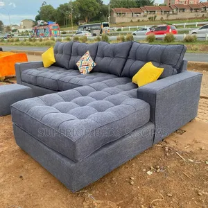 Black 6 Seater L Shape Sofa/ Corner Seat