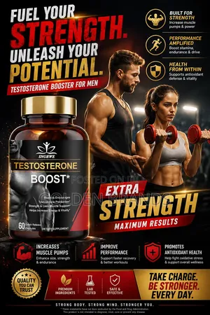 Boost Strength, Energy Performance With Testosterone Support 60 Caps