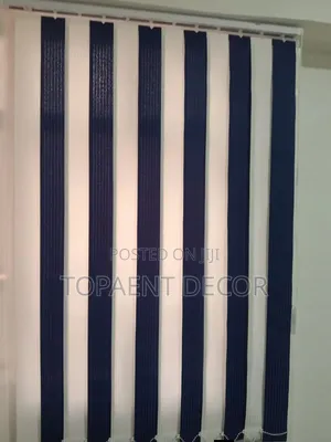 Nevy Blue and White Stylish and Durable Office Window Blinds