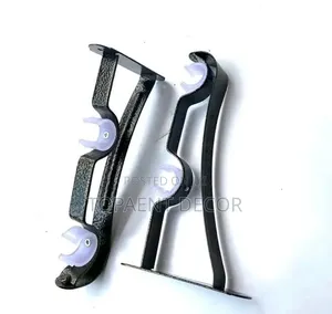 Strong and Perfect Hold , Silver Grey Double Curtain Rod Brackets