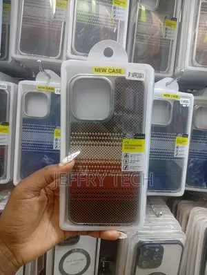 Carbon Fiber Protective Phone Case for the Apple iPhone 14 Pro Max.