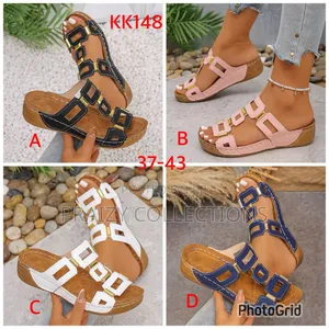 Leather Gold Wedge