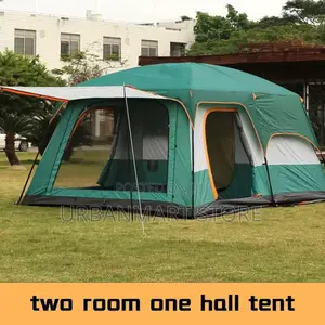Automatic 8–12 Person Camping Tent – Spacious Waterproof