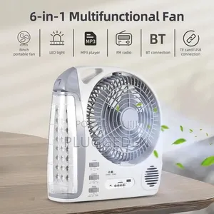 Rechargeable 6 in 1 Fan With Led Lamps