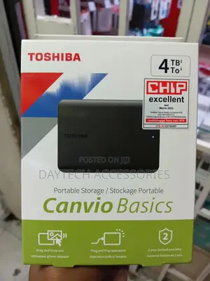Toshiba Canvio Basics 4tb Portable External HDD - Usb 3.0 for Pc.