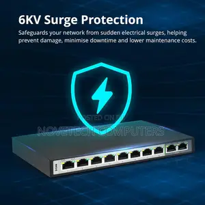 D-Link 10-Port Gigabit Switch With 8 Long Poe Ports and 2 Uplink Ports