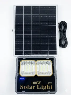 100w Solar Led Floodlight Ip66 Waterproof Outdoor Security Light.