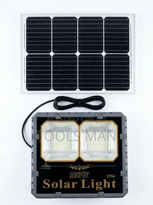 200w Solar Flood Light - Ip66 Waterproof Security Lamp.